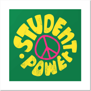 Vintage 1960's Peace Student Power (Color) Posters and Art